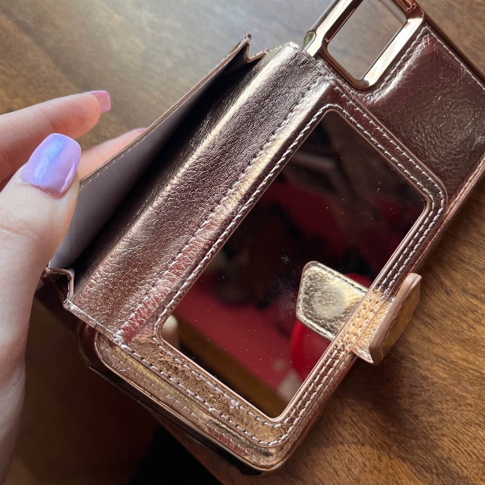 iPhone 10 wallet case with mirror
